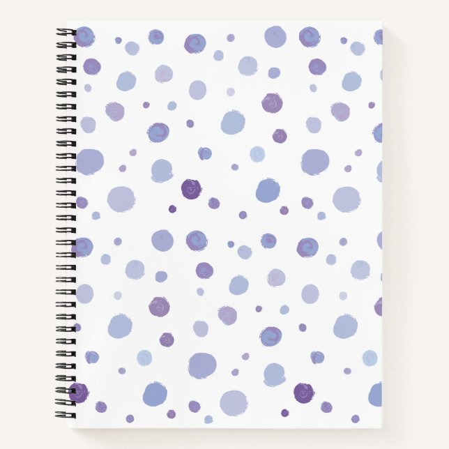 Cute Organic Brushstroke Dot Artwork Notebook (Front)