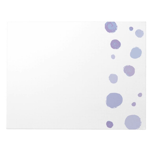 Cute Organic Brushstroke Dot Artwork Notepad (Front)