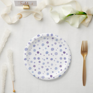 Cute Organic Brushstroke Dot Artwork Paper Plates