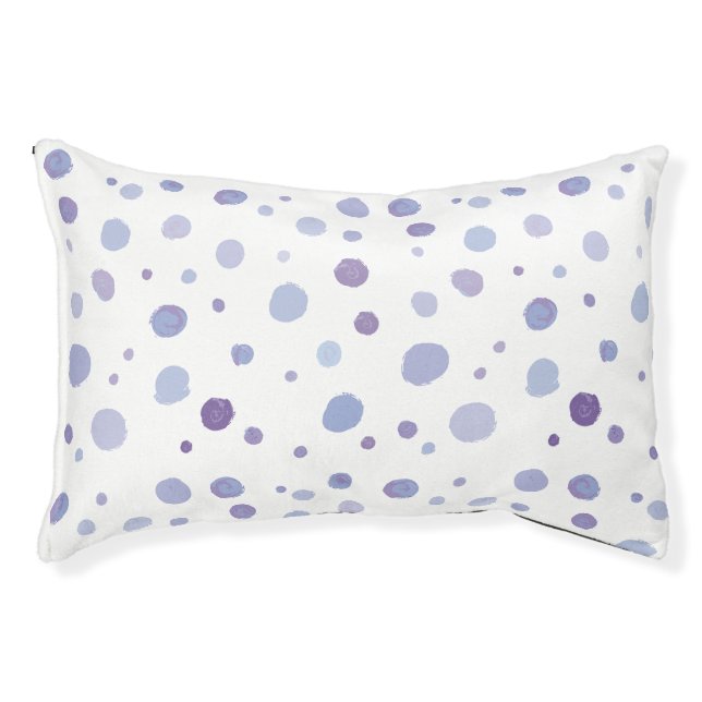 Cute Organic Brushstroke Dot Artwork Pet Bed (Front)