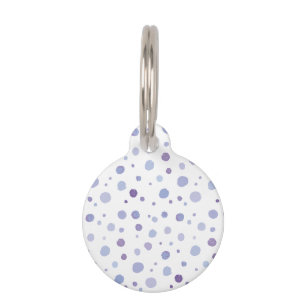 Cute Organic Brushstroke Dot Artwork Pet ID Tag