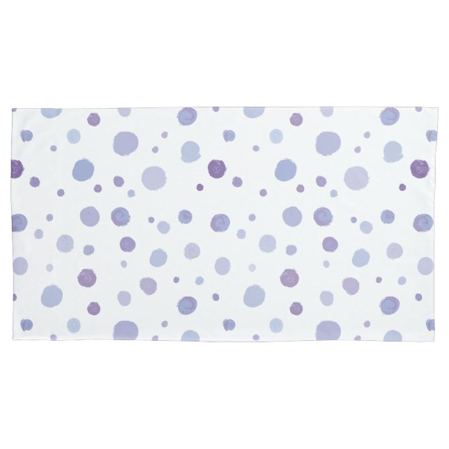Cute Organic Brushstroke Dot Artwork Pillow Case (Front-Left)