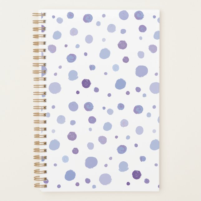 Cute Organic Brushstroke Dot Artwork Planner (Front)