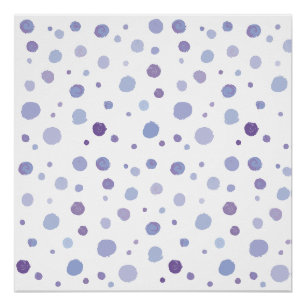 Cute Organic Brushstroke Dot Artwork Poster