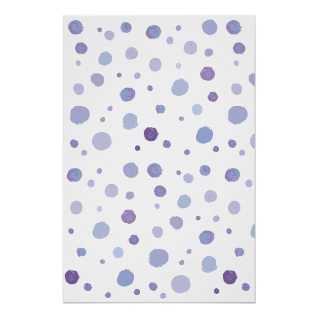 Cute Organic Brushstroke Dot Artwork Poster (Front)