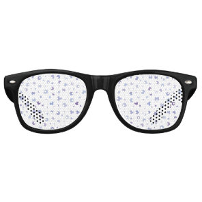 Cute Organic Brushstroke Dot Artwork Retro Sunglasses