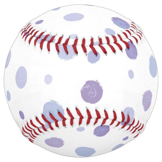 Cute Organic Brushstroke Dot Artwork Softball (Front)