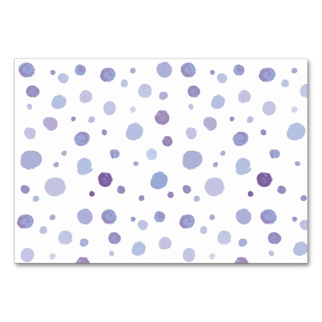 Cute Organic Brushstroke Dot Artwork Table Number (Front)