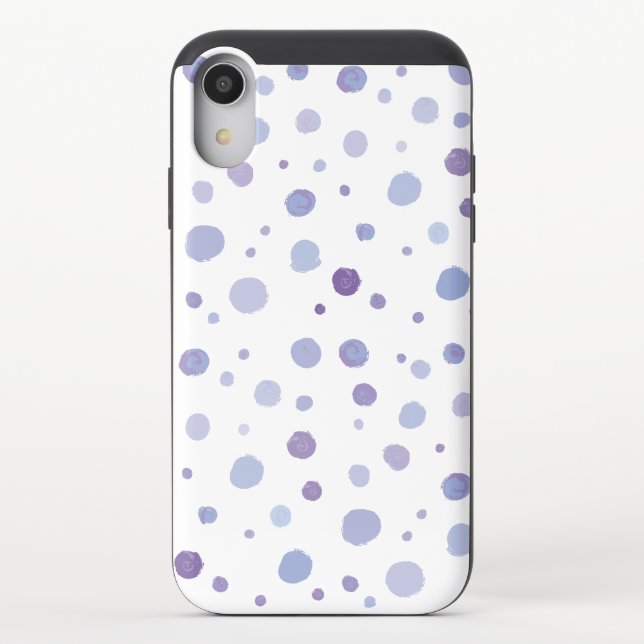 Cute Organic Brushstroke Dot Artwork Uncommon iPhone Case (Back)