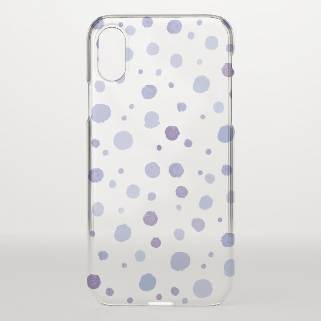 Cute Organic Brushstroke Dot Artwork Uncommon iPhone Case (Back)