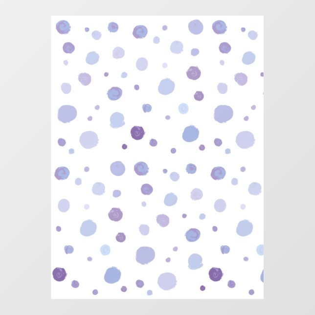 Cute Organic Brushstroke Dot Artwork Wall Decal (Front)