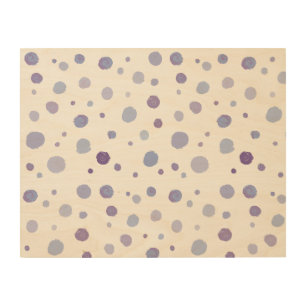 Cute Organic Brushstroke Dot Artwork Wood Wall Art