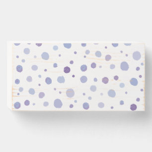 Cute Organic Brushstroke Dot Artwork Wooden Box Sign