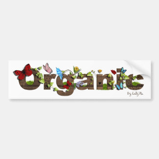 Cute Organic bumper sticker. Think Green! Sticker