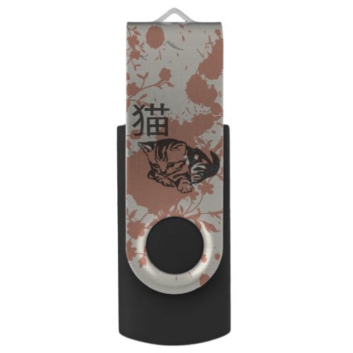 Cute oriental style neko cat design flash drive