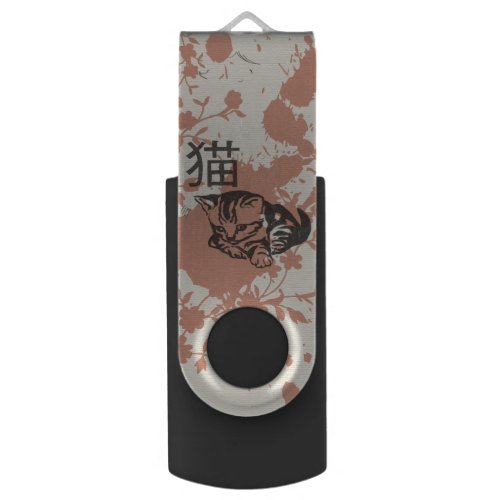 Cute oriental style neko cat design USB flash drive