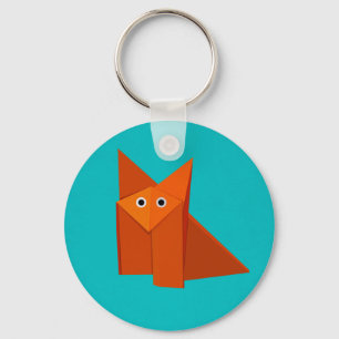 Cute Origami Fox Keychain