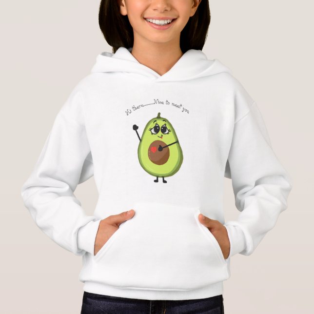 Cute Original Avocado design Hoodie (Front)