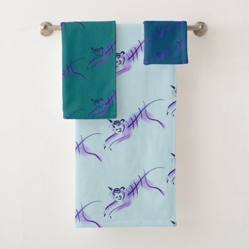 Cute Original Drawing Tiger Chinese New Year S3BT Bath Towel Set