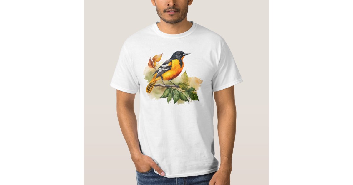 Cute Oriole Bird Illustration T-Shirt