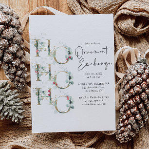 Cute Ornament Exchange Holiday Party Invitation