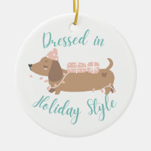 Cute ornament featuring Wiener Dog