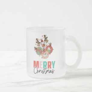 Cute ornaments - Merry christmas   Frosted Glass Coffee Mug