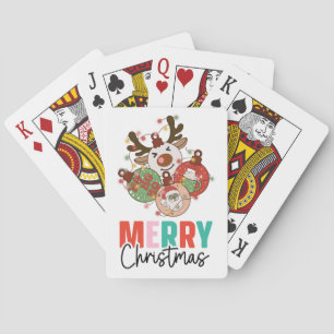 Cute ornaments - Merry christmas Poker Cards