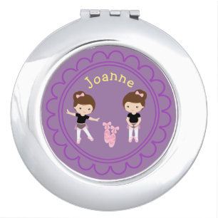 Cute Ornate Ballet Compact Mirror
