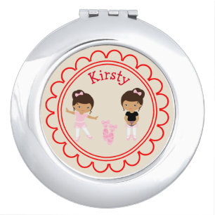 Cute Ornate Ballet Compact Mirror