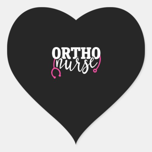 Cute Ortho Nurse Pink Stethoscope Orthopaedic Rn Heart Sticker