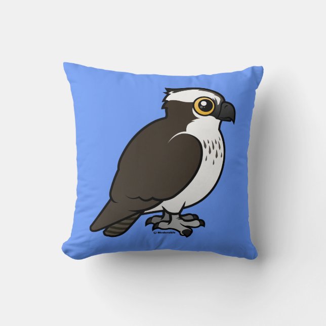 Cute Osprey Throw Pillow (Front)