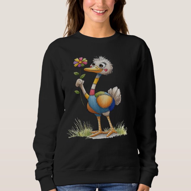 Cute Ostrich Sweatshirt (Front)
