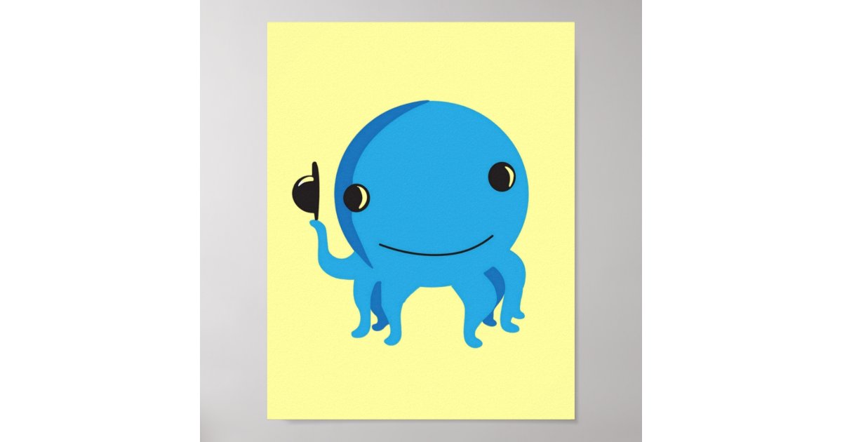 Cute Oswald The Octopus Poster | Zazzle
