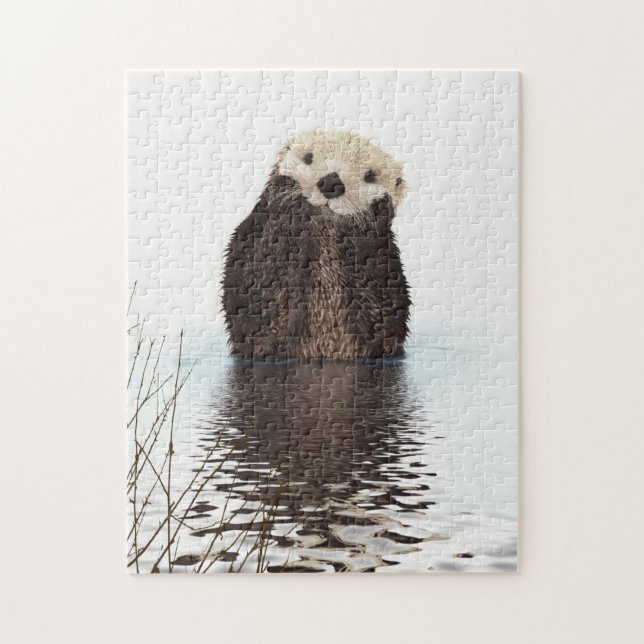 Cute Otter Adorable Animal Jigsaw Puzzle (Vertical)