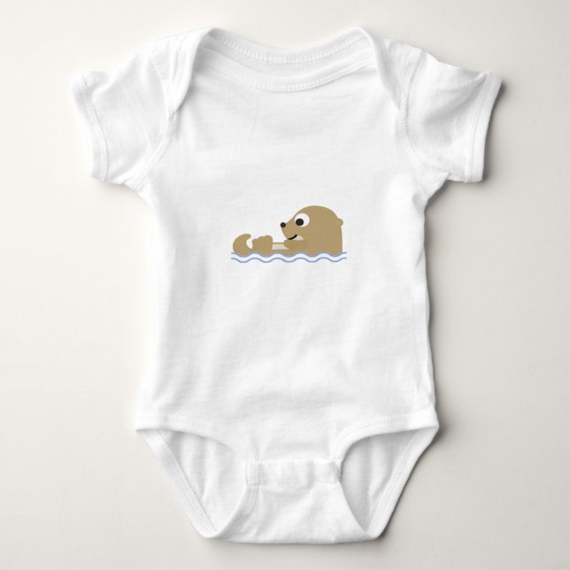 cute otter baby bodysuit (Front)