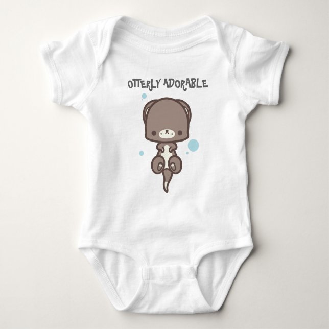 Cute Otter Baby-grow Baby Bodysuit (Front)