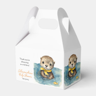 Cute Otter Baby Shower Gender Neutral Favor Boxes
