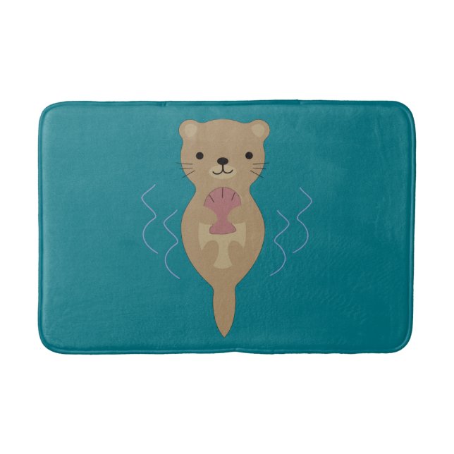 Cute Otter Bath Mat (Front)
