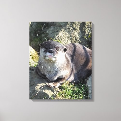 CUTE OTTER CANVAS PRINT