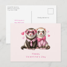 Cute Otter Couple in Love Valentine's Day