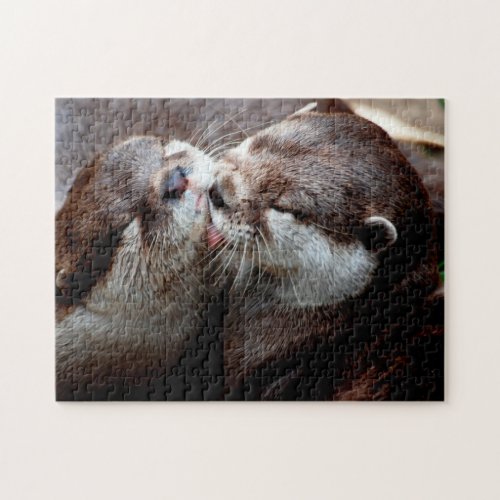 Cute Otter Couple Jigsaw Puzzle