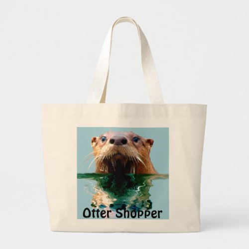 Cute Otter Design for Animal_lovers Large Tote Bag
