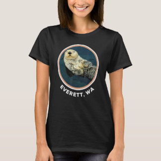 Cute Otter Everett Wa Coast Resident Fisherman T-Shirt