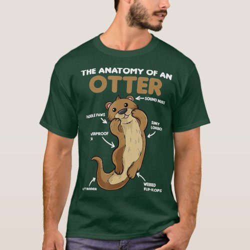 Cute Otter Explanation Anatomy Of An Otter  _ 2  T_Shirt
