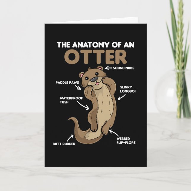 Cute Otter Explanation Anatomy Of An Otter Card (Front)