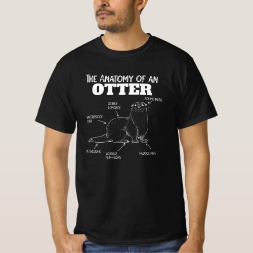 Cute Otter Explanation Anatomy Of An Otter T_Shirt