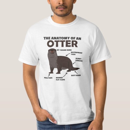 Cute Otter Explanation Anatomy Of An Otter T_Shirt