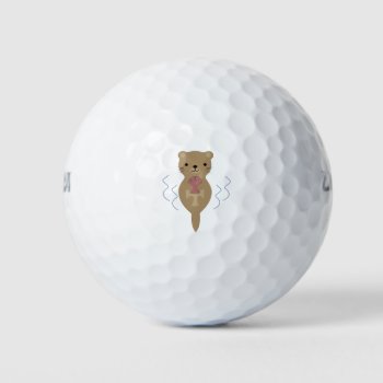 Cute Otter Golf Balls by Egg_Tooth at Zazzle