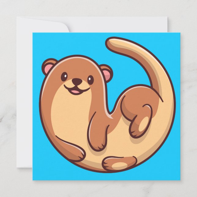 Cute Otter Holiday Card (Front)